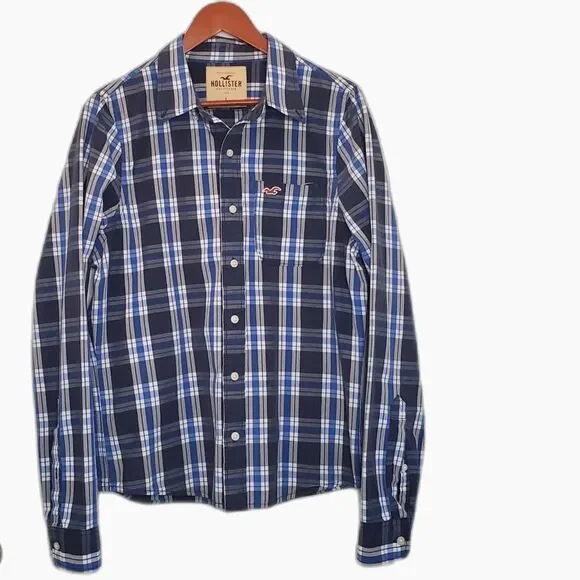 Lot of 3 Men’s Shirts Hollister & Calvin Klein Size Large Long Sleeve GUC - Picture 7 of 14